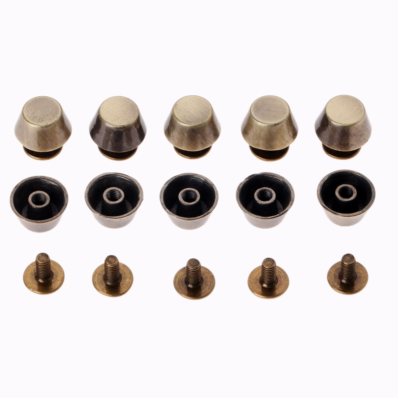 10pcs 4 Colour Leathercraft Luggage Punk Nail Bottom Studs Bag Rivets DIY Craft - Picture 10 of 12