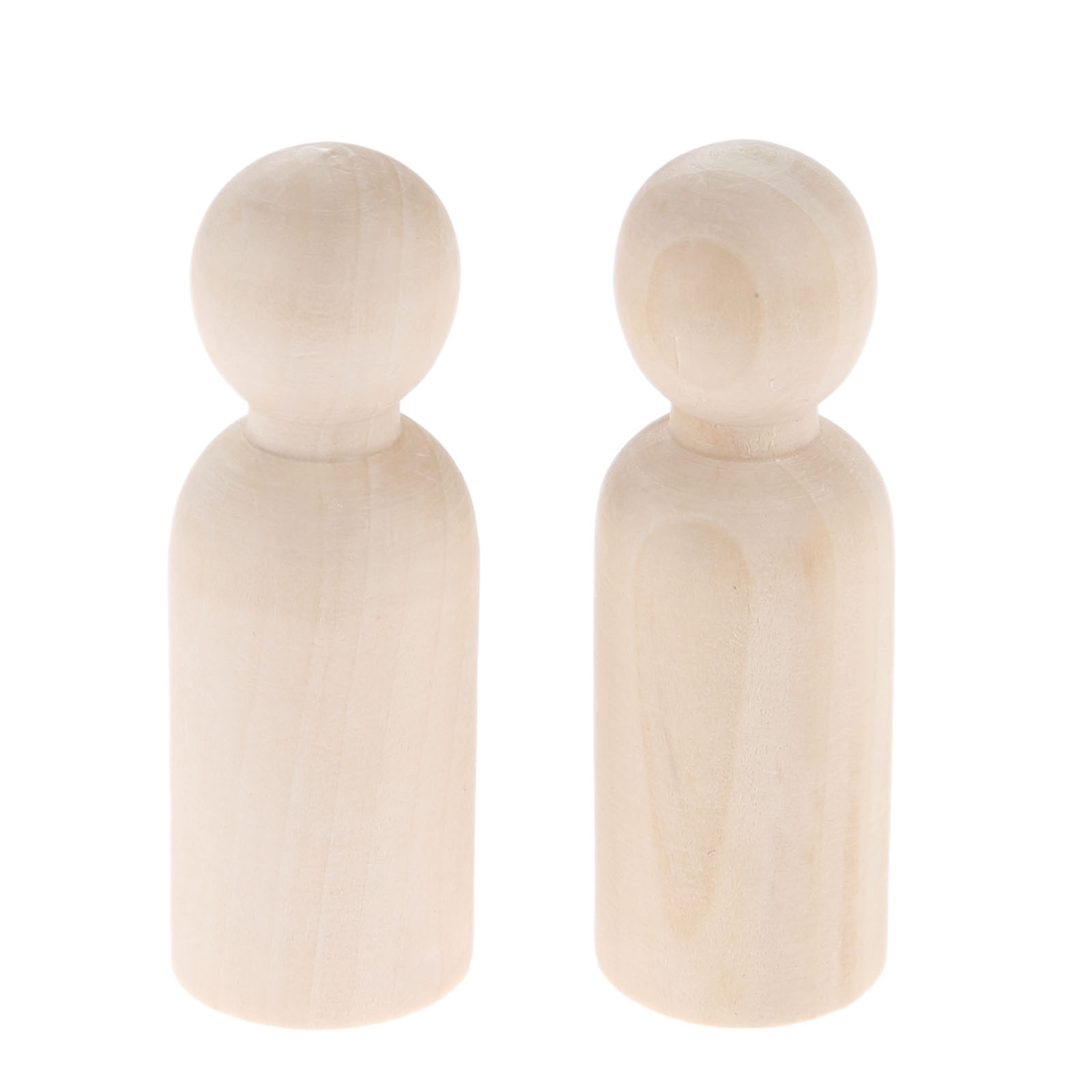2/10 pezzi 75 mm picchetto legno non dipinto bambola bambino fai da te arte artigianato fatto a mano ornamento matrimonio - Foto 11 di 20