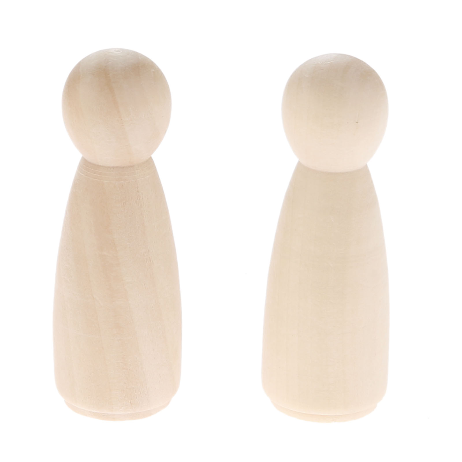 2/10 pezzi 75 mm picchetto legno non dipinto bambola bambino fai da te arte artigianato fatto a mano ornamento matrimonio - Foto 17 di 20