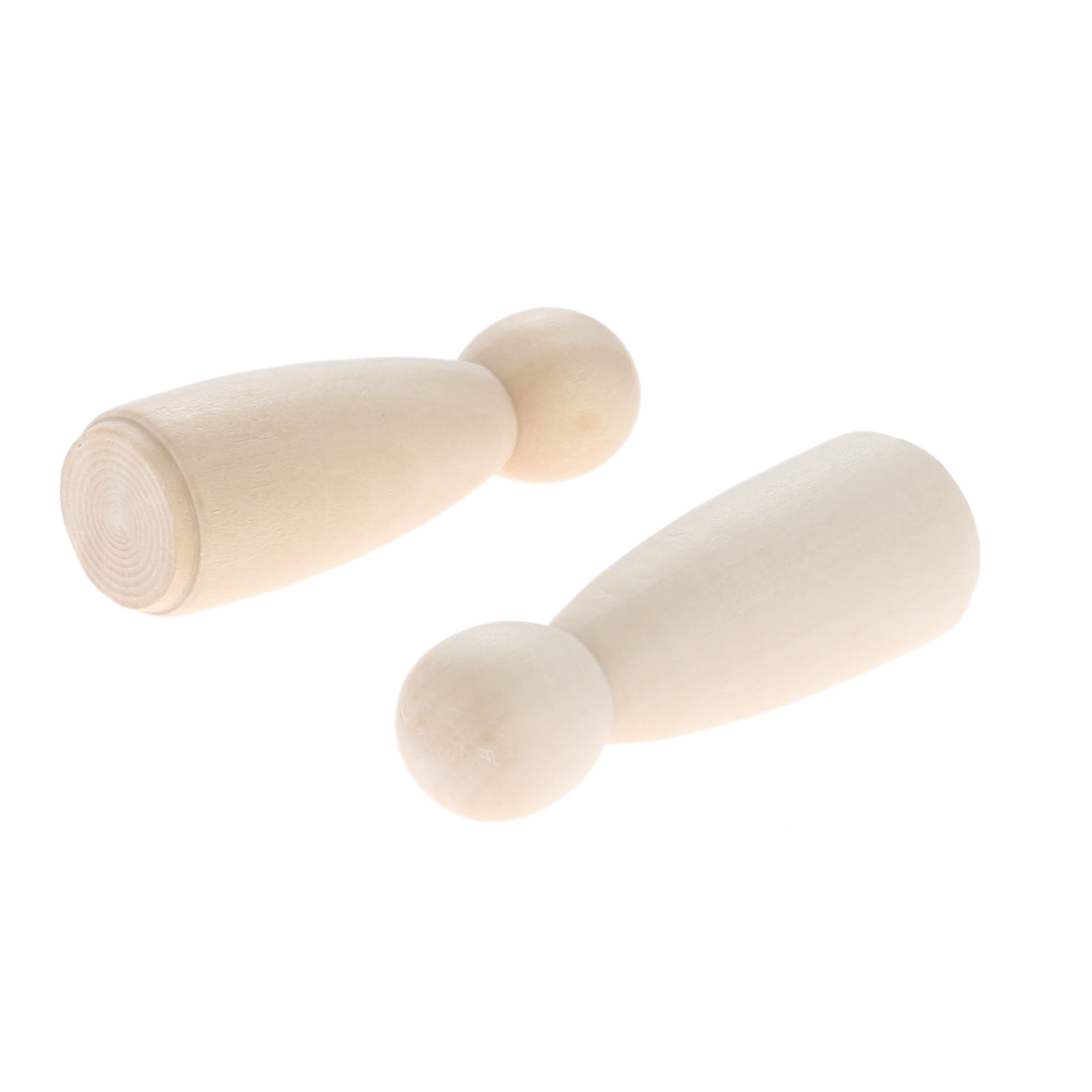 2/10 pezzi 75 mm picchetto legno non dipinto bambola bambino fai da te arte artigianato fatto a mano ornamento matrimonio - Foto 16 di 20