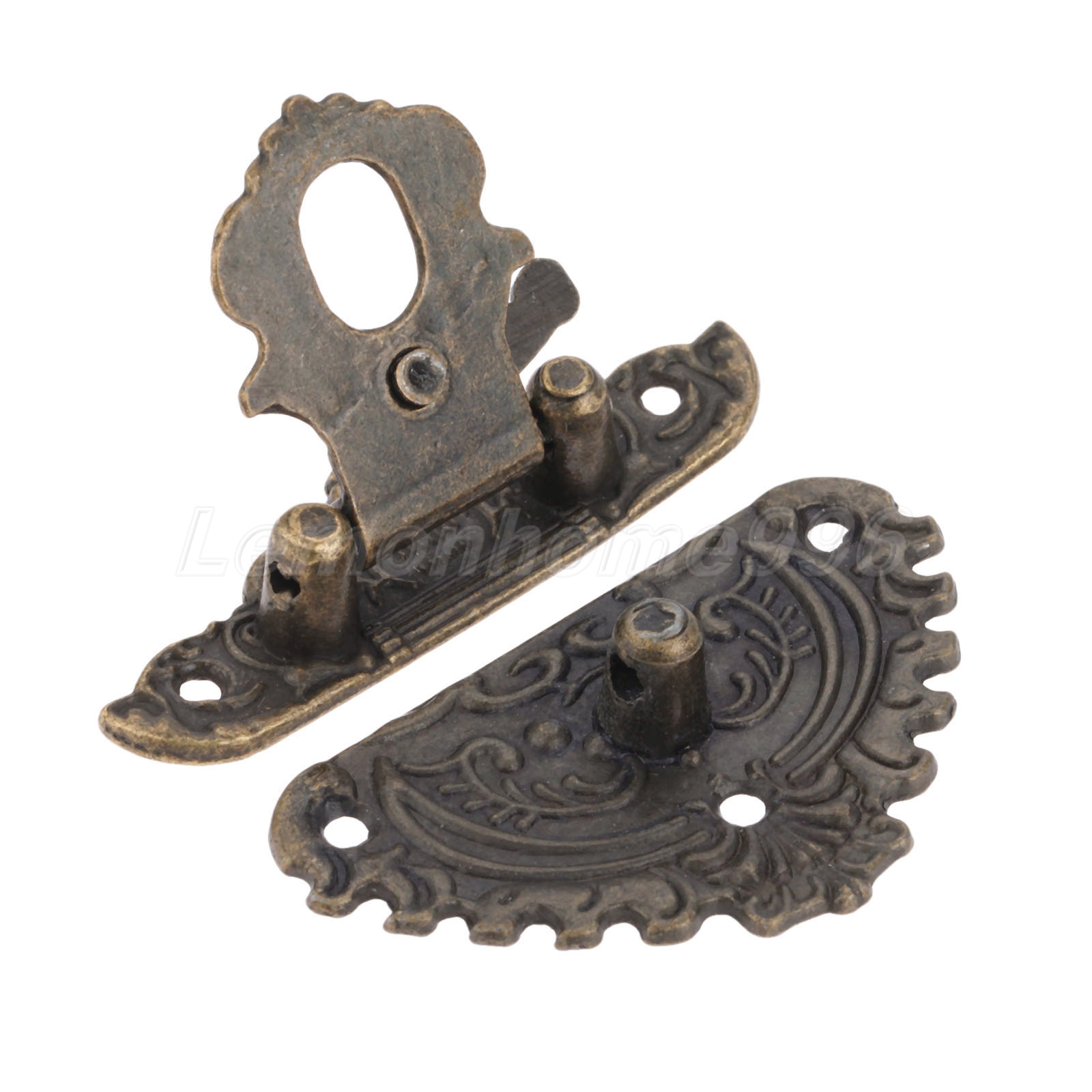 Jewelry Box Clasp Buckle Chest Latch Catch Hasps Embossing Decorative