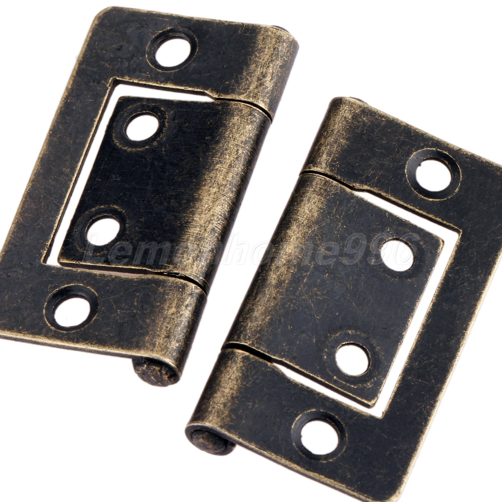 Vintage Jewelry Box Chest Hinges Furniture Door Flush Hinges